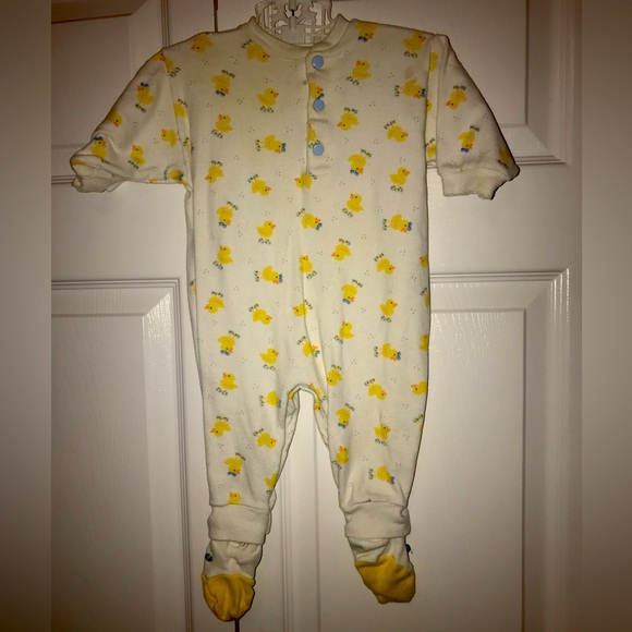 Absolutely Adorable Duckie Printw/Detachable Duckhead Booties 9 mo VGUC - Picture 1 of 11